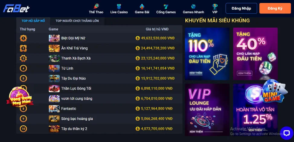 Khuyến mãi chào mừng game789